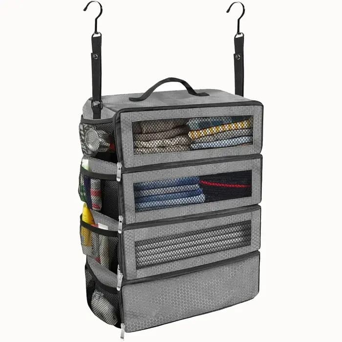 Organisateur de valise, organisateur de bagages de voyage, étagères suspendues portables, cubes de r