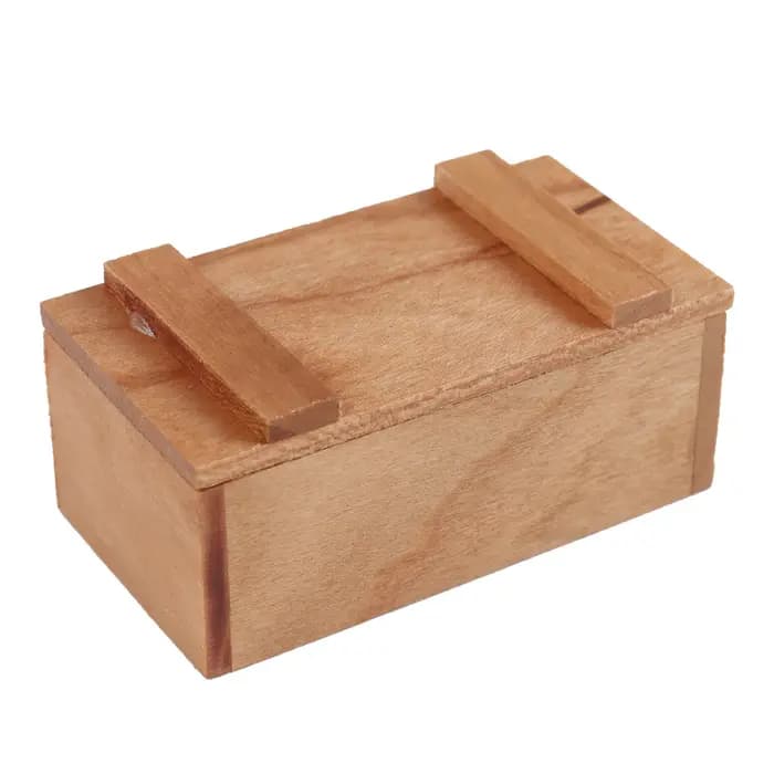 Mini boîte de rangement en bois cerise, caisse miniature pour maison de poupée, échelle 1:12, mini c