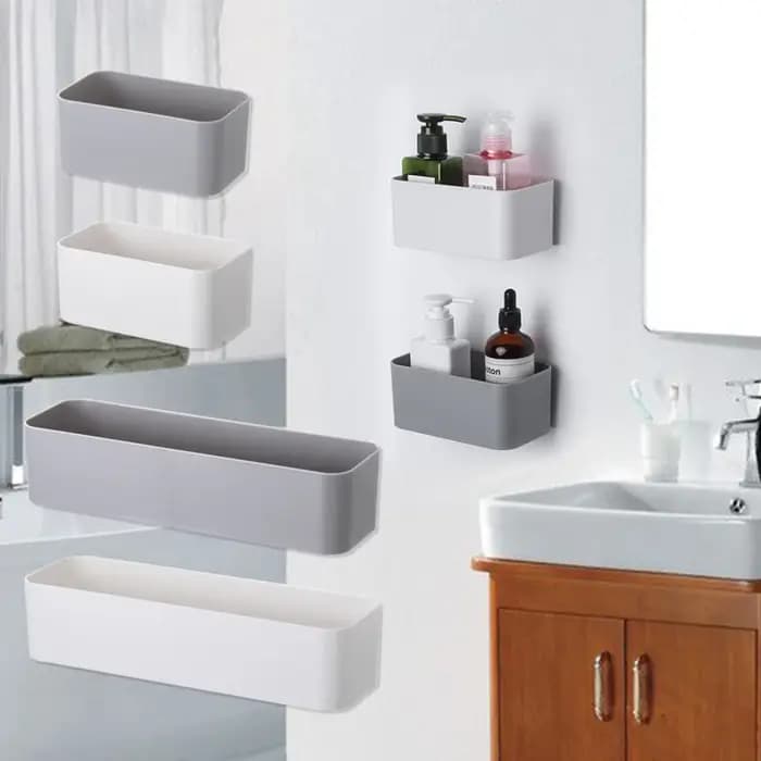 Organisateur mural Table de maquillage boîte de rangement étagère adhésif cintre cuisine salle de bain support