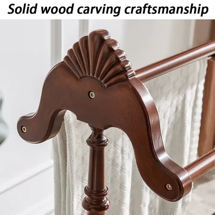 Porte-manteau en bois massif de chêne