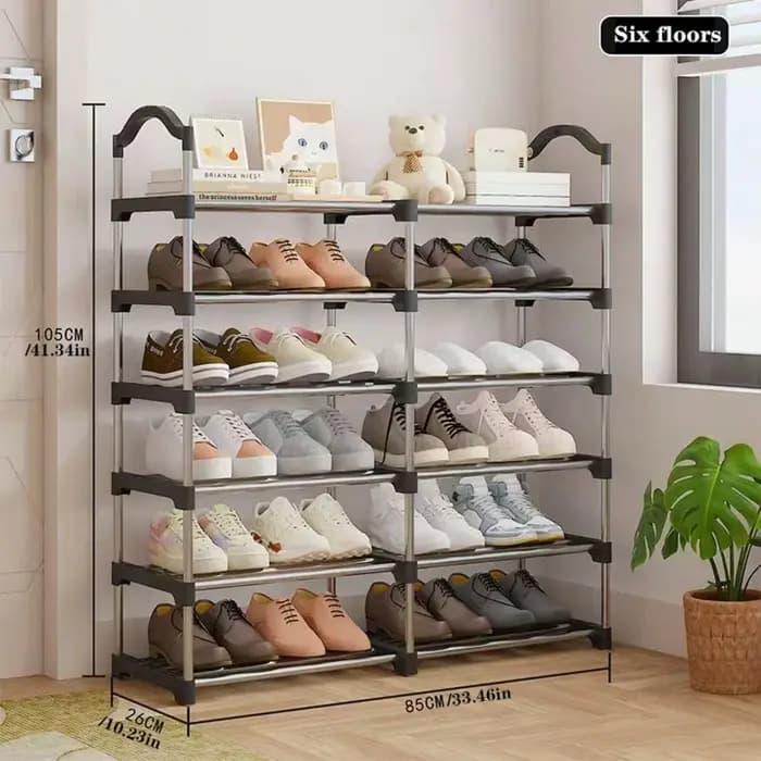 Meuble à chaussures double rangée - rangement multi-niveaux pour la maison