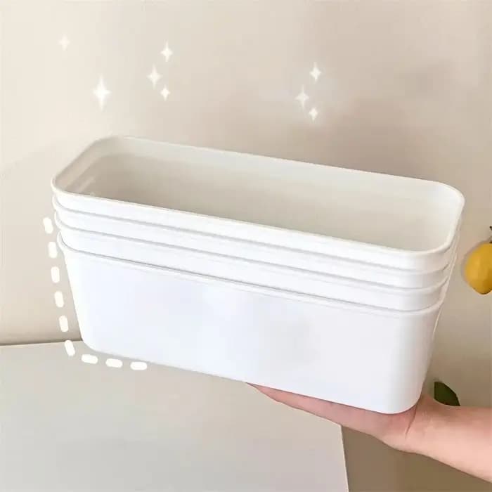 Boîte de rangement de bureau empilable Portable