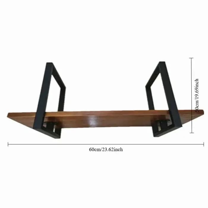 Étagère de rangement en bois massif avec cadre métallique, style industriel, vin, mur T1, restaurant