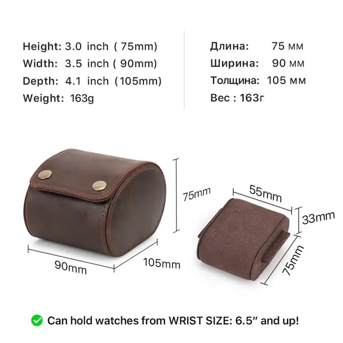 Boîte de montre de luxe en cuir véritable pour hommes et femmes