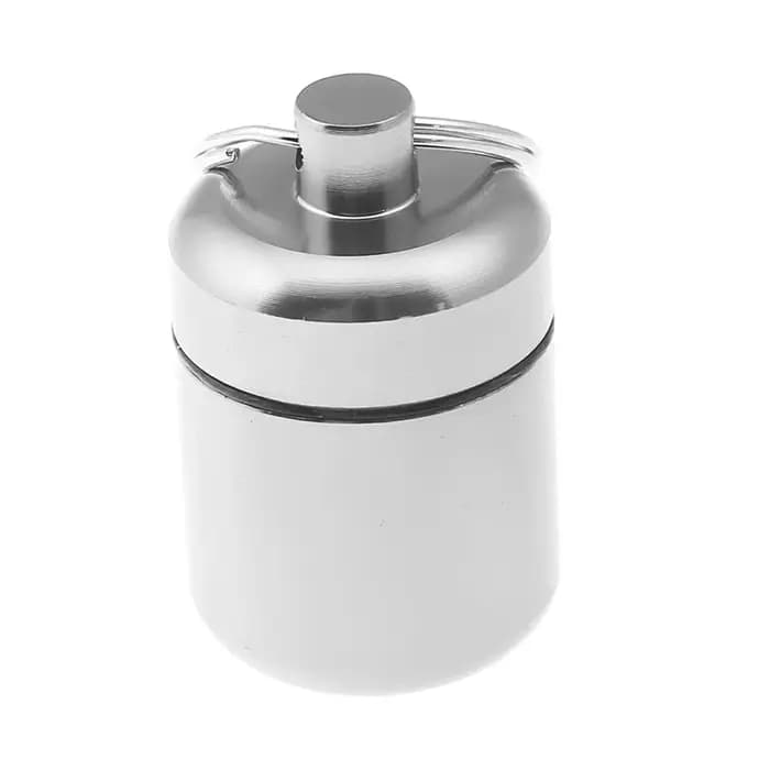 Boîte de rangement en alliage d'aluminium, petit porte-pilules porte-clés, organisateur de pilules é