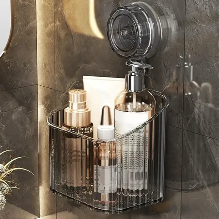 Étagère de douche suspendue, boîte de rangement à ventouse, grande capacité et forte charge, panier