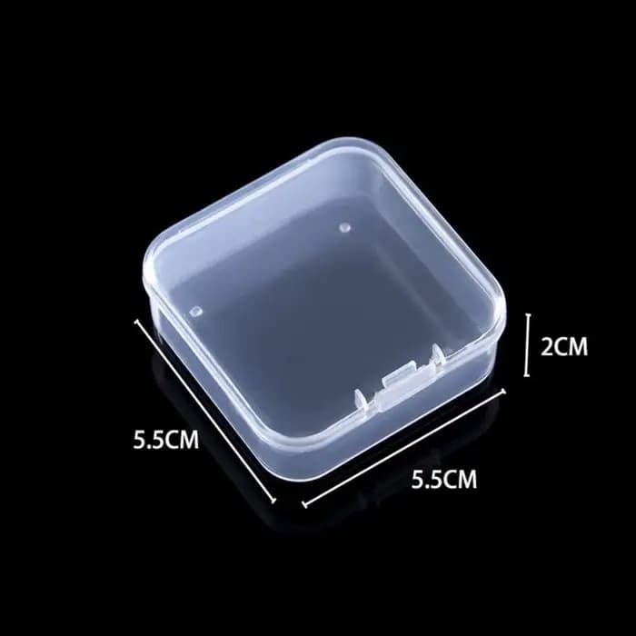 Boîte de rangement carrée en plastique, contenant transparent pour bijoux, perles, petits articles,