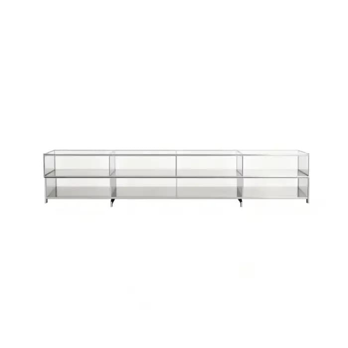 Meuble TV personnalisé minimaliste moderne pieds en métal Glam