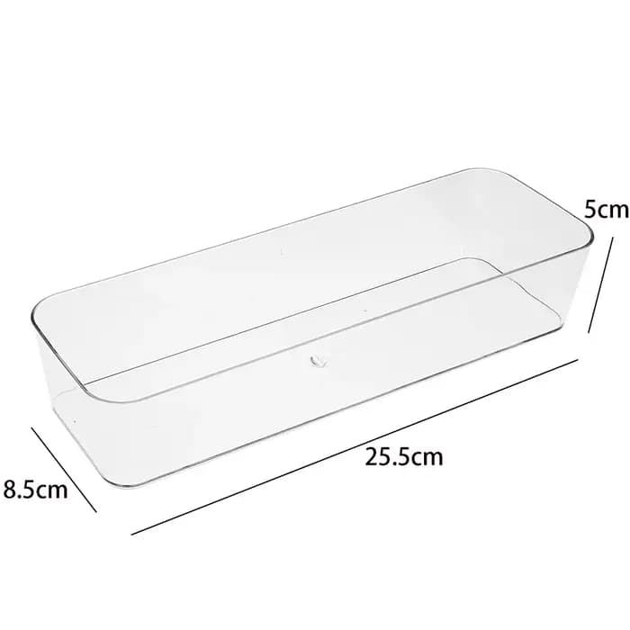 Boîte de rangement en plastique Transparent sans couvercle