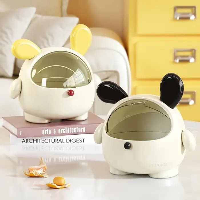 Boîte de rangement de bureau kawaii coréenne en forme de lapin