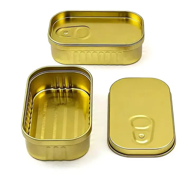 Lot de 5 boîtes de conserve vides pour sardines