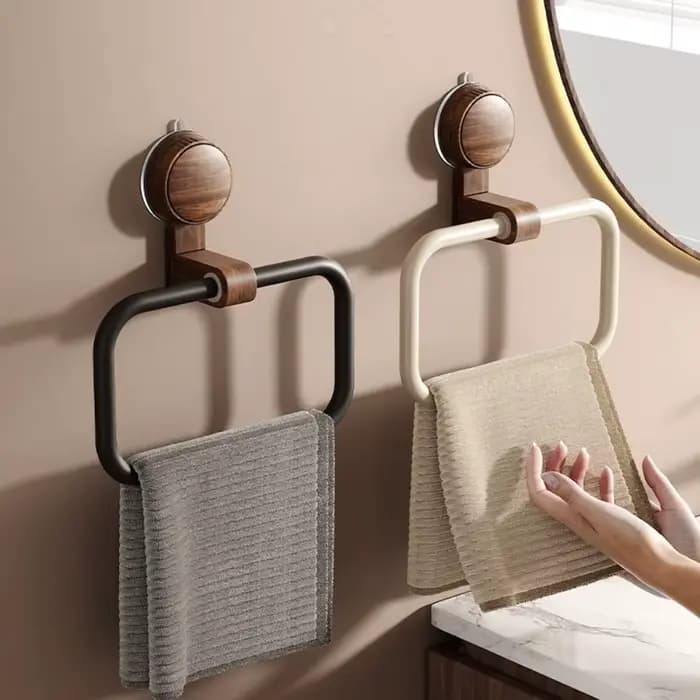 Nouveau porte-serviettes de salle de bain Vintage en bois de noyer étanche
