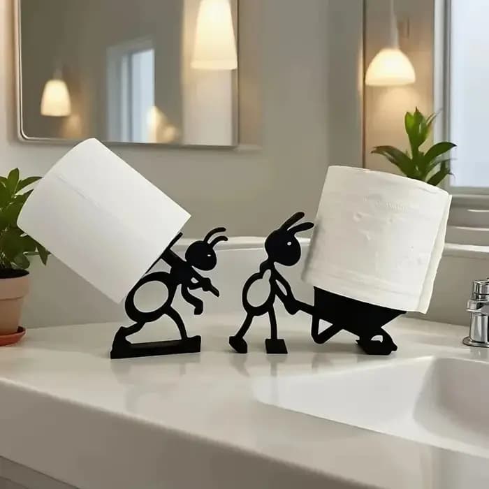 Porte-serviettes en papier mignon et simple en forme d'animal - Porte-rouleau