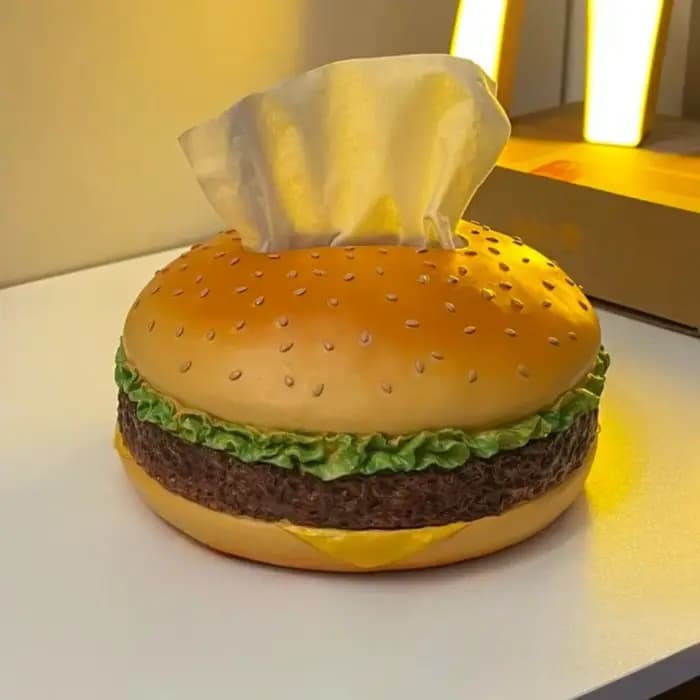 Boîte à mouchoirs créative en forme de Hamburger