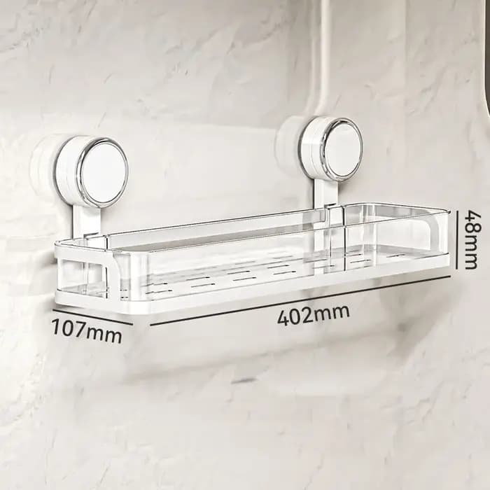 Étagère de salle de bain à ventouse murale