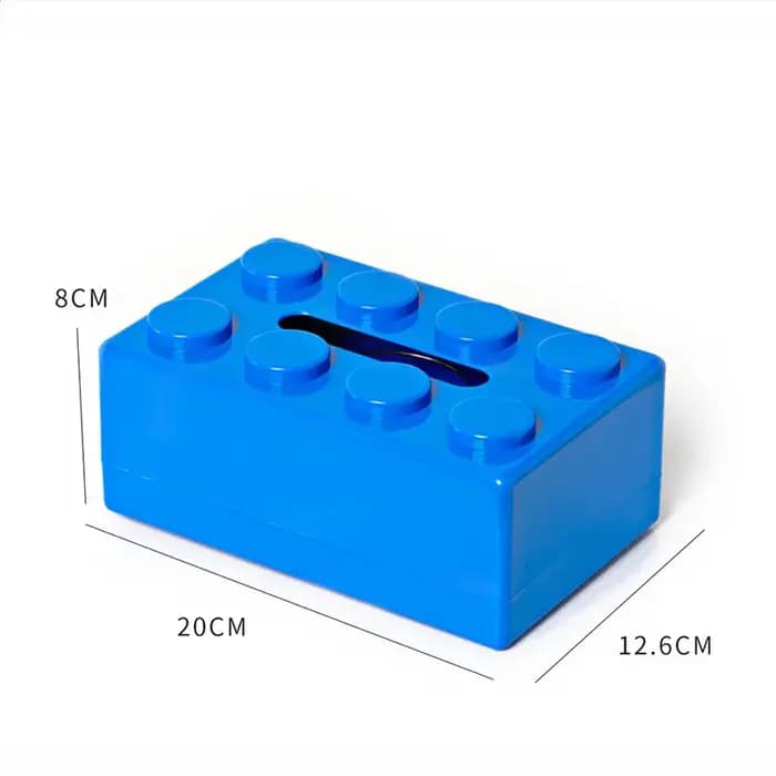 Boîte à mouchoirs créative, bloc de construction de dessin animé, boîte à mouchoirs de haute valeur esthétique pour serviettes domestiques, boîte de rangement à tiroir en papier