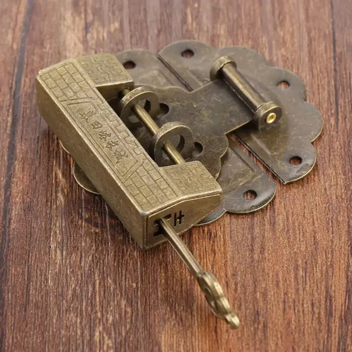 Fermoir à loquet et verrou en Bronze Antique pour meubles