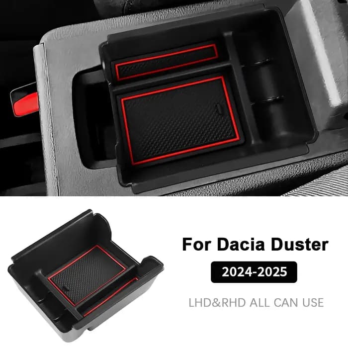 Pour Dacia Duster 3 2024 2025 2026 Console centrale de voiture accoudoir boîte de rangement organisateur Auto
