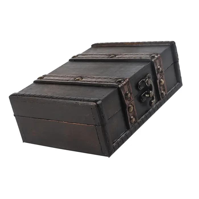 Boîte de rangement en bois vintage pour bijoux