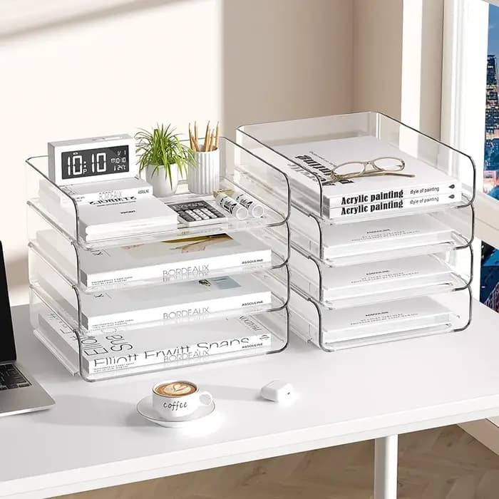 Organisateur de bureau avec 2 porte-fichiers verticaux