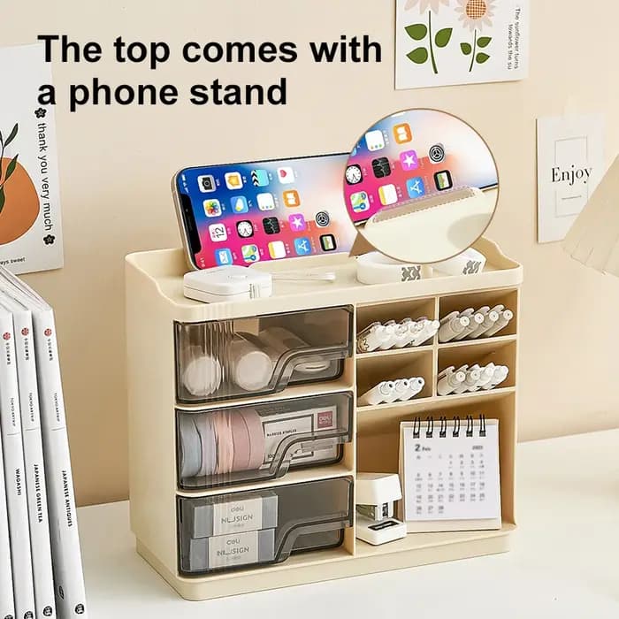 UFORU – boîte de rangement de bureau à tiroir multicouche, organisateur de papeterie de bureau à ven