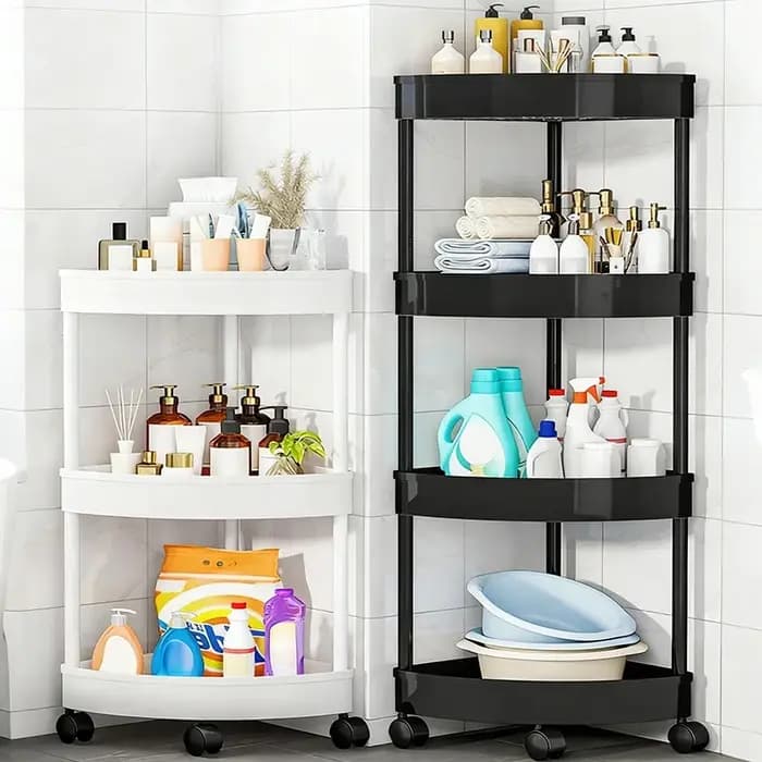 Support de rangement mobile multicouche avec roues pivotantes