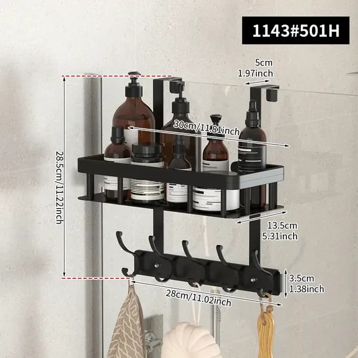 Support de rangement mural pour salle de bain, support monté sur porte, support pour gel douche, sup