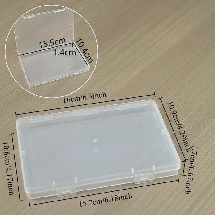 Boîte de rangement en plastique transparente avec couvercle serré