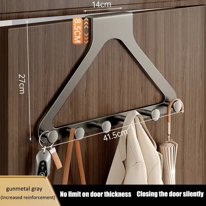 Porte-manteau d'angle triangulaire à suspendre sur la porte pour armoire