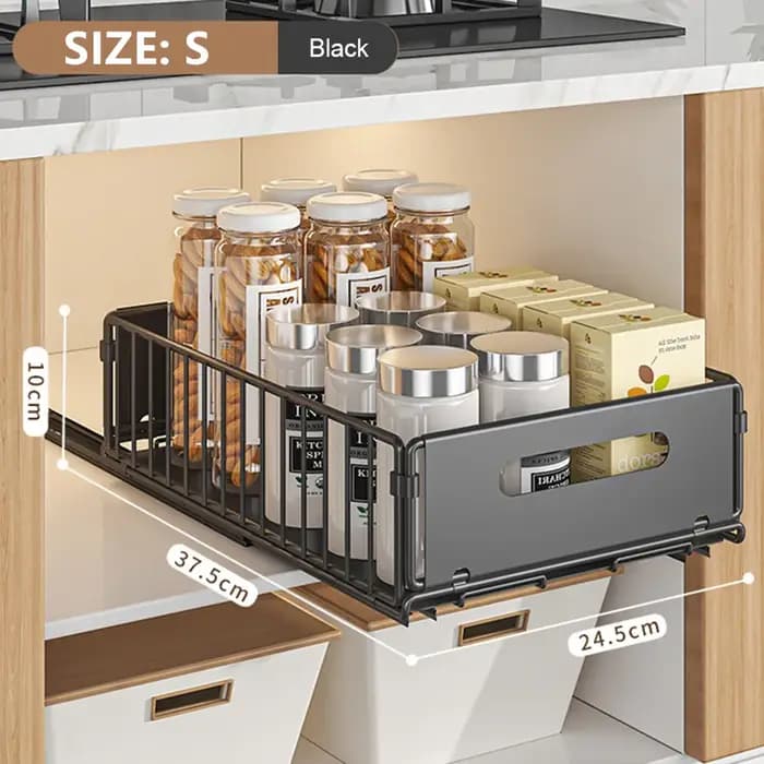 Support de rangement de cuisine, organisateur d'armoire extractible, tiroir coulissant, plateau de r