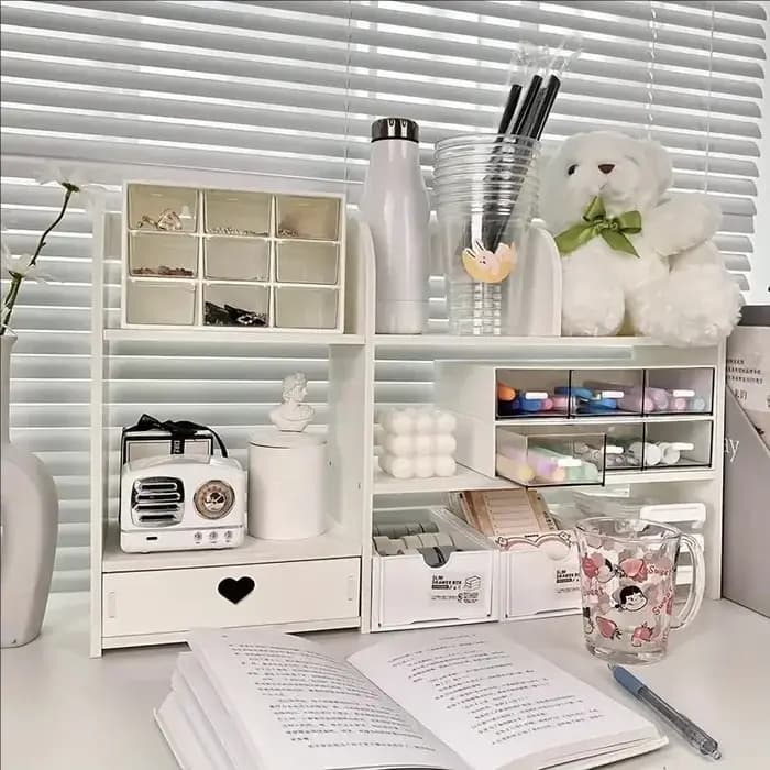 Organisateur de papeterie Double couche
