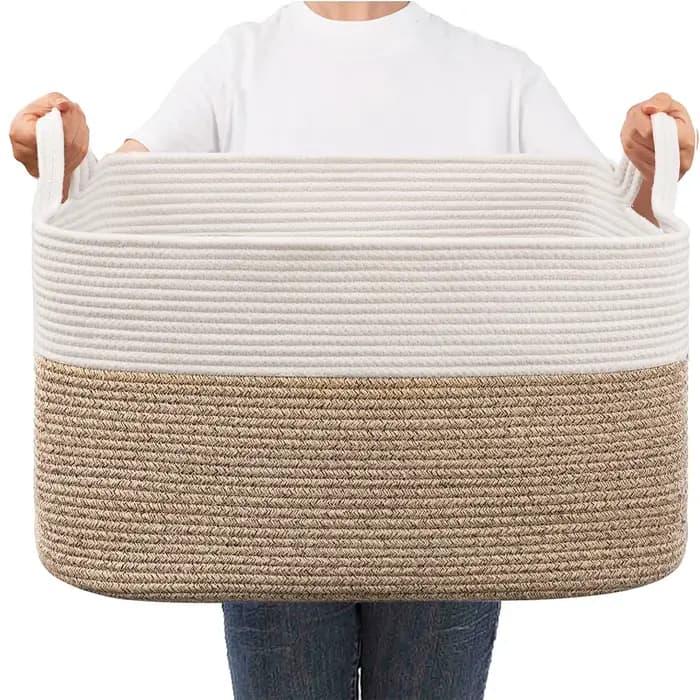 Panier à linge, paniers de rangement tissés pour l'organisation