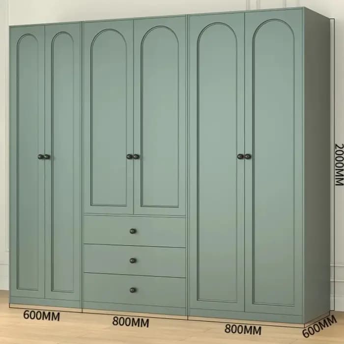 Armoire métallique étroite à rail cannelé pour salon