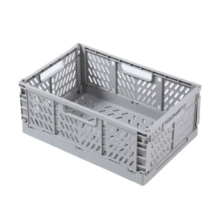 Caisse de rangement pliable et empilable S/M/L, organiseur de tiroir, boîte en plastique colorée pas