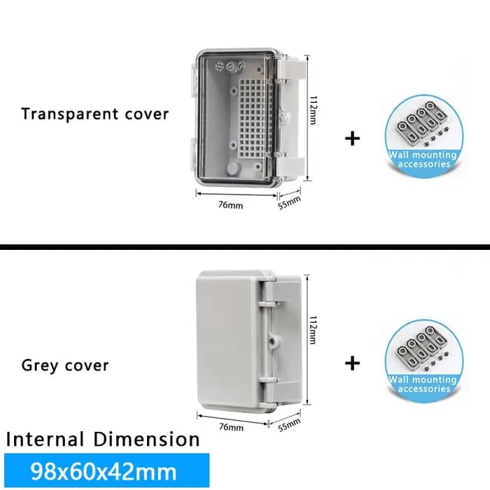 Boîte de jonction électrique extérieure résistante aux intempéries, boîtier en plastique ABS IP66 av