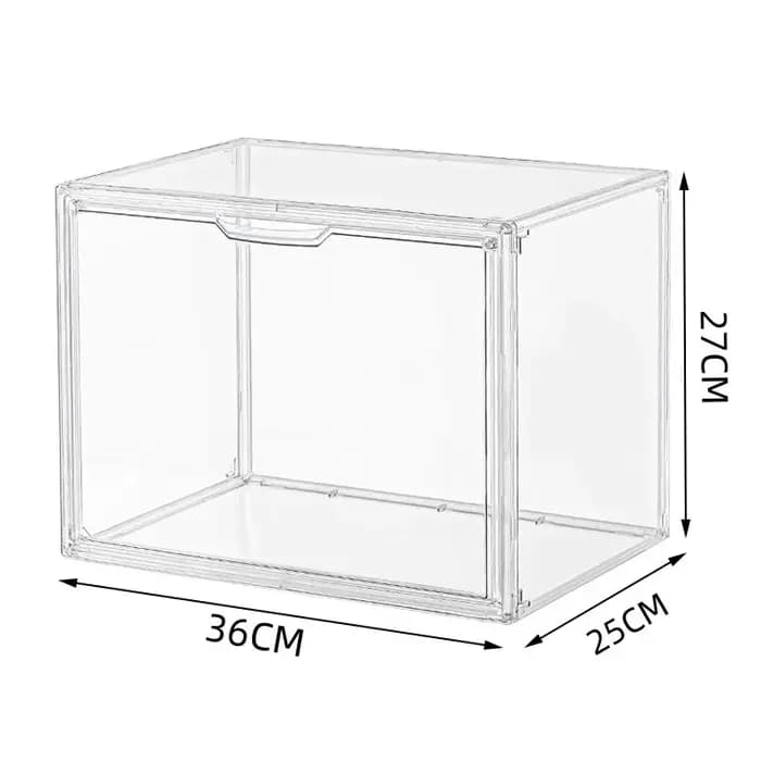 Boîte de rangement pour livres en acrylique, vitrine magnétique transparente, organisateur d'album anti-poussière, meuble de rangement pour la maison, support d'étagère au sol
