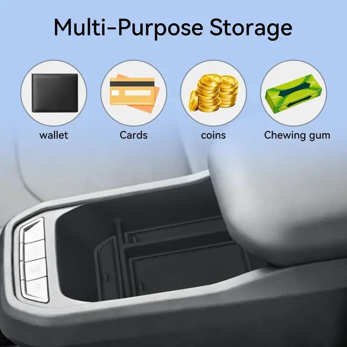 Boîte de rangement pour accoudoir de voiture Kia EV3 2024-2025