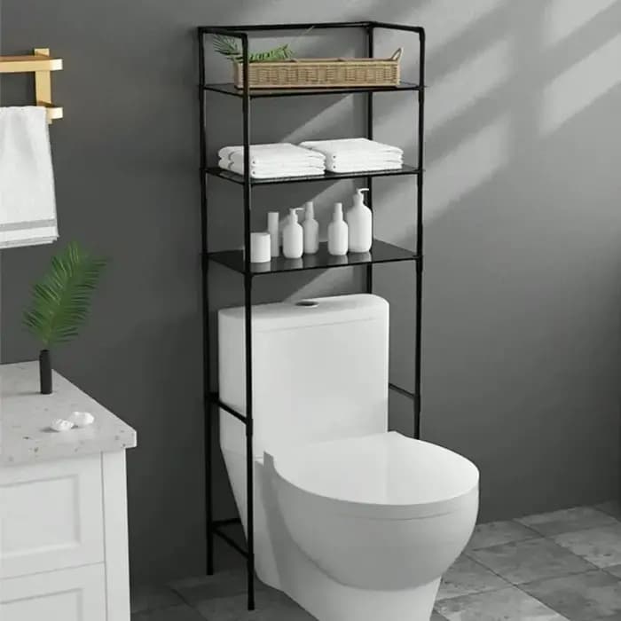 Étagère de rangement multicouche pour toilettes