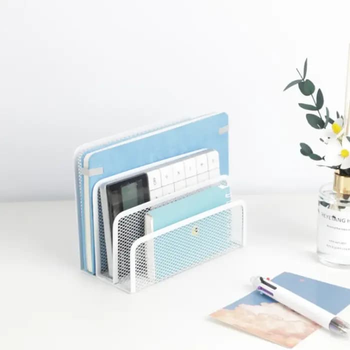 Bureau porte-dossier, paquet de 2 porte-lettres organisateur de courrier pour bureau maille métalliq