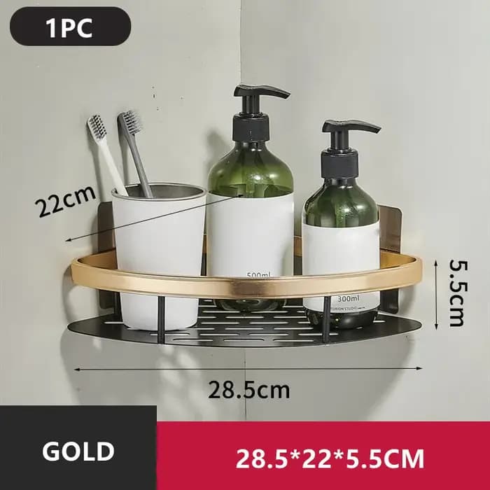 Étagère de salle de bain en alliage d'aluminium