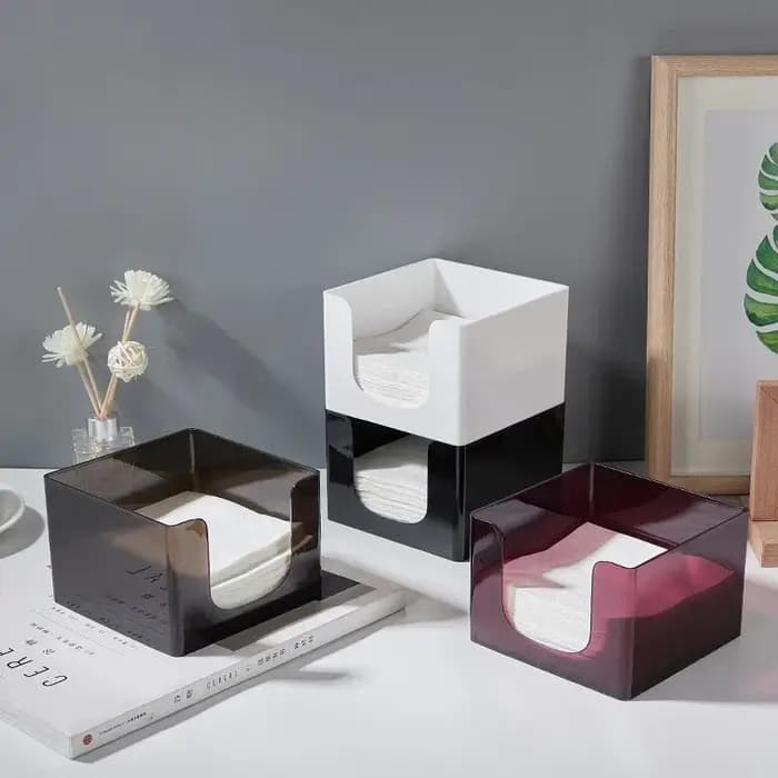 Boîte de rangement de mouchoirs minimaliste carrée