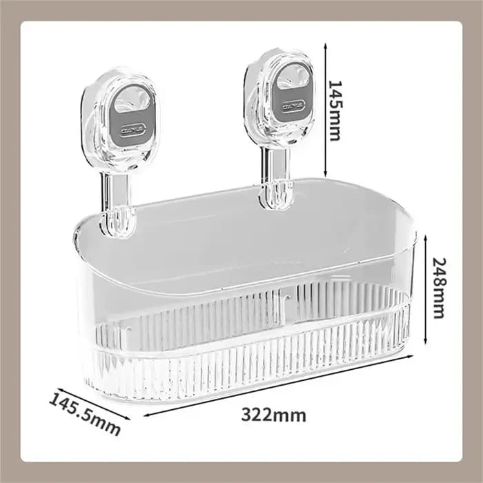 Étagère de salle de bain multifonctionnelle avec ventouse