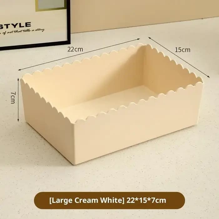 {CC22} boîte de rangement en plastique de bureau de Style crémeux