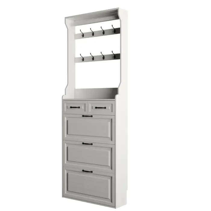 Armoire à chaussures multifonctionnelle de vente chaude. 3 portes 2 tiroirs Big Space. Meuble de salon