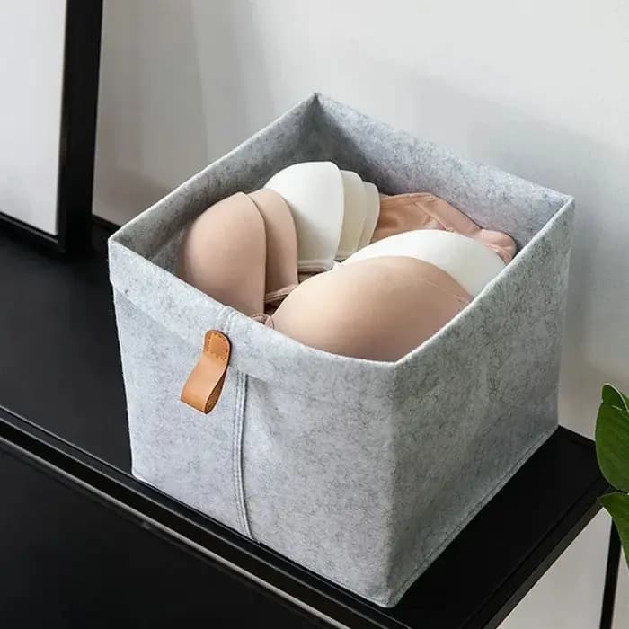 Boîte de rangement en feutre de grande capacité pour vêtements