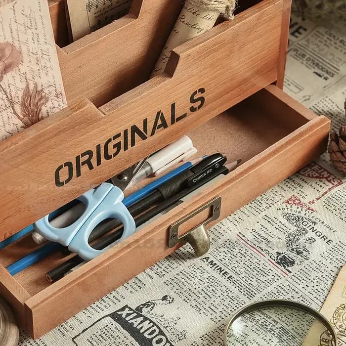 Armoire de rangement rétro en bois massif pour livres de journaux