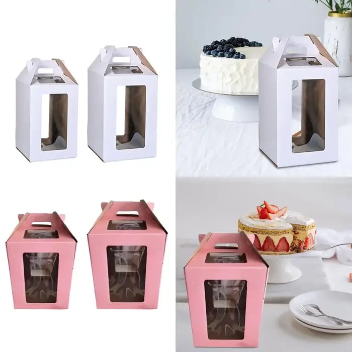 Grande Boîte à Gâteaux Polyvalente avec Fenêtre, Rangement des citrouille, Fêtes de Remise de Diplôme, Mariages