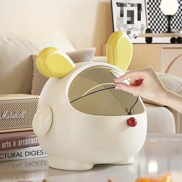 Boîte de rangement de bureau kawaii coréenne en forme de lapin