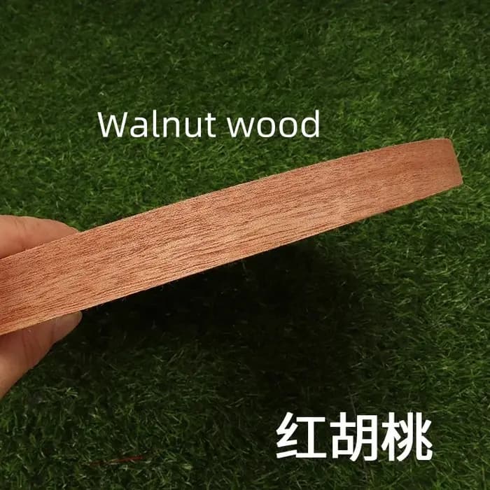 Bande de placage en bois naturel de 0,5 mm, 50 mètres/lot, chêne rouge, noyer noir Sabri, placage en