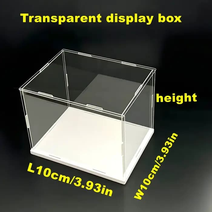 1 boîte de présentation transparente en acrylique à assembler soi-même, anti-poussière, idéale pour